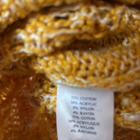 FAHERTY Chunky Retro Cable knit sweater XL Butter Yellow Soft $178 NWT - Picture 12 of 12